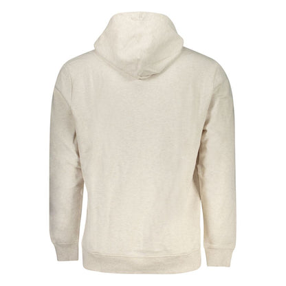 Tommy Hilfiger Beige Cotton Men Sweater with hooded back view, stylish and eco-friendly design.