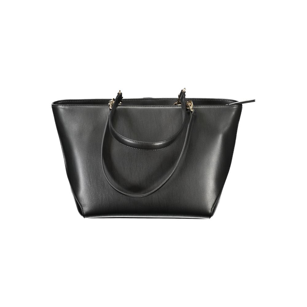 Front view with bag zipped and handles upright.