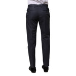 Dolce & Gabbana Dark Blue Cotton Formal Pants
