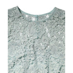 Dolce & Gabbana Mint Green Floral Lace Cotton Blouse Top TSH906726-42