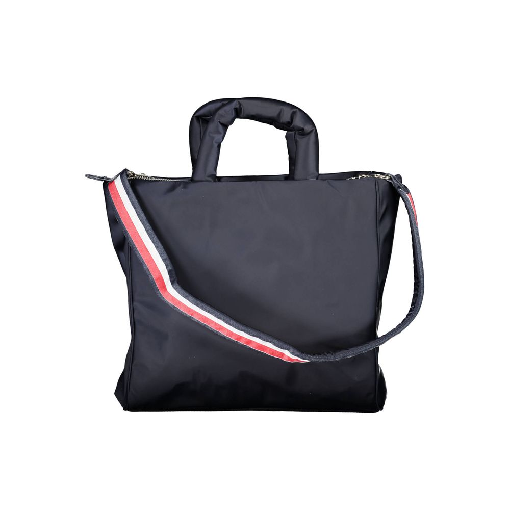 Front view with bag zipped and handles upright.