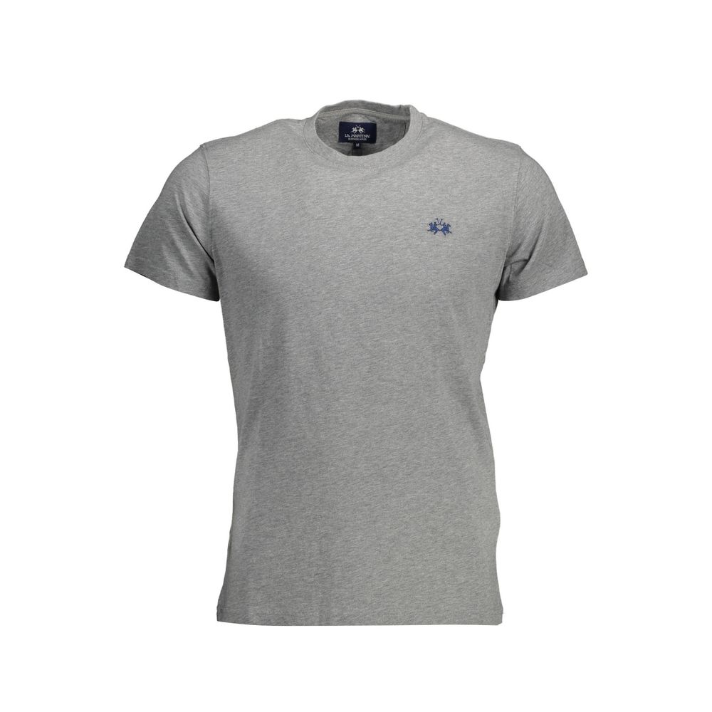 La Martina Gray Cotton T-Shirt