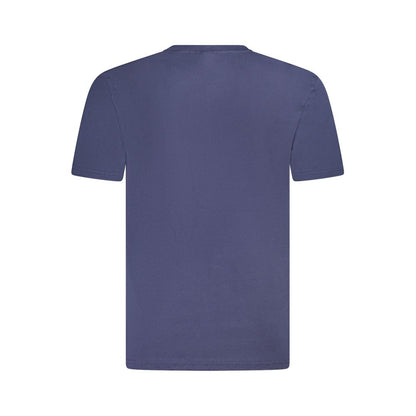 Fila Blue Cotton Men T-Shirt, 100% organic cotton, casual crew neck design, sustainable fashion