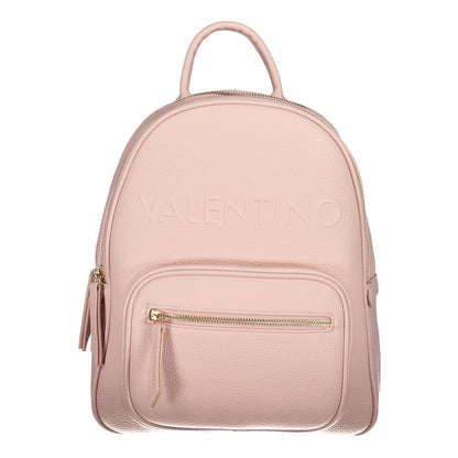 Mario Valentino Pink Polyethylene Handbag with adjustable straps, external pocket, and zip closure.