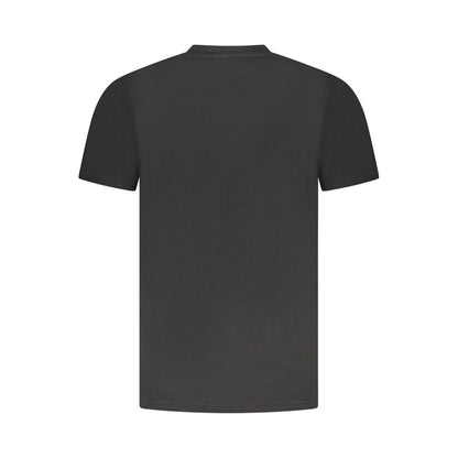 Cavalli Class Black Cotton Men T-Shirt, back view showcasing sleek design and luxurious material