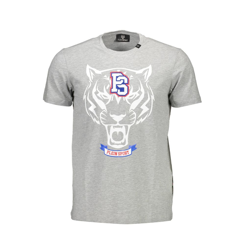 Plein Sport Gray Cotton T-Shirt