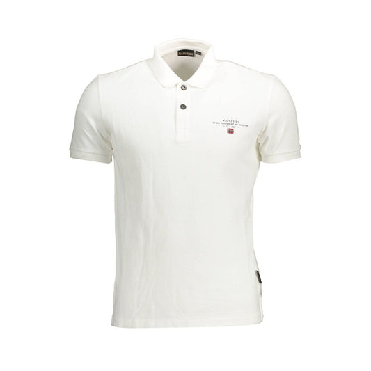 Napapijri White Cotton Polo Shirt