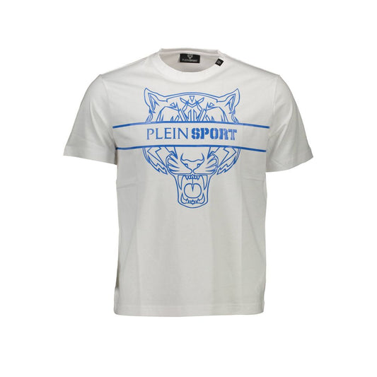 Plein Sport White Cotton Men T-Shirt PL-9566-S