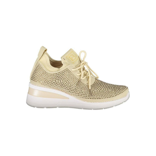 Laura Biagiotti Beige Polyester Women Sneaker LA-36472-EU36/US6