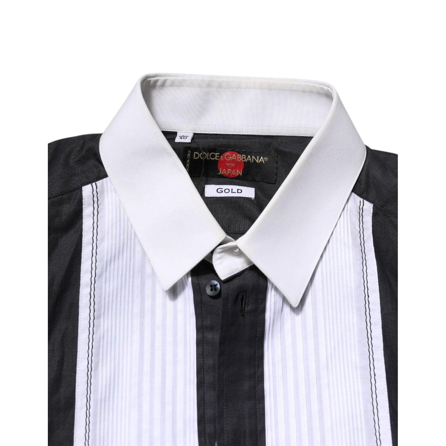 Dolce & Gabbana Black White GOLD Long Sleeves Formal Shirt