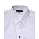 Dolce & Gabbana White Cotton GOLD Long Sleeves Dress Shirt TSH906944-43