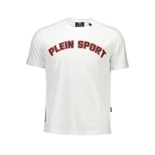 Plein Sport White Cotton Men T-Shirt PL-9596-XL