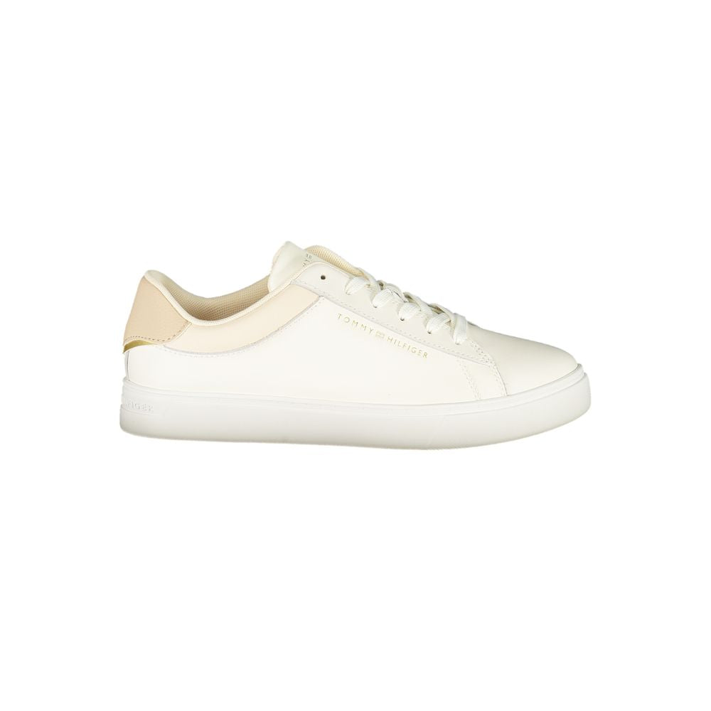 Tommy Hilfiger Beige Leather Women Sneaker TO-36743-EU36/US6