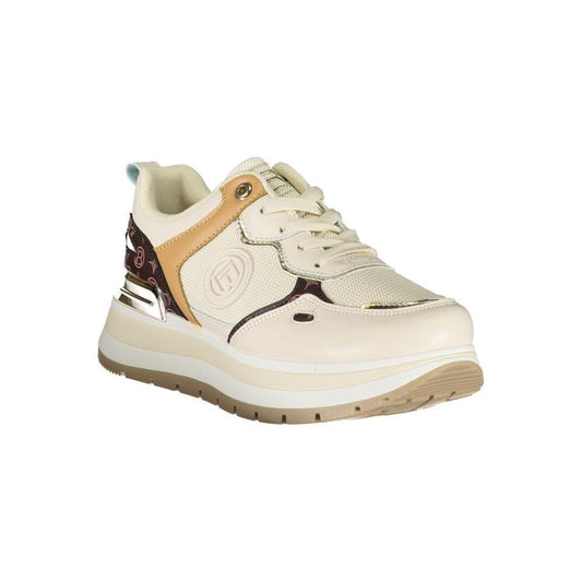 Laura Biagiotti Beige Polyester Women Sneaker LA-36480-EU38/US8