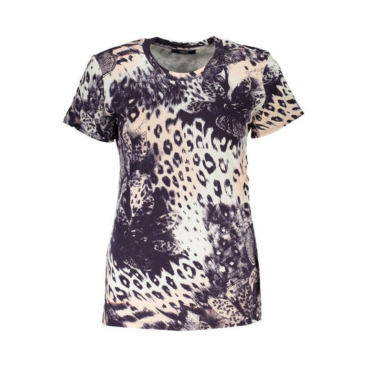 Cavalli Class Pink Cotton Tops & T-Shirt CA-26822-XS