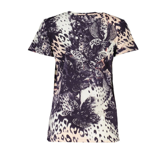Cavalli Class Pink Cotton Tops & T-Shirt CA-26822-XS