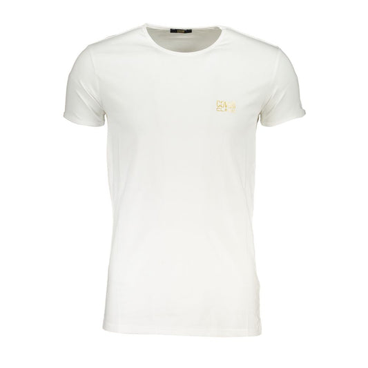 Cavalli Class "Bianco Cotton Men T-Shirt"