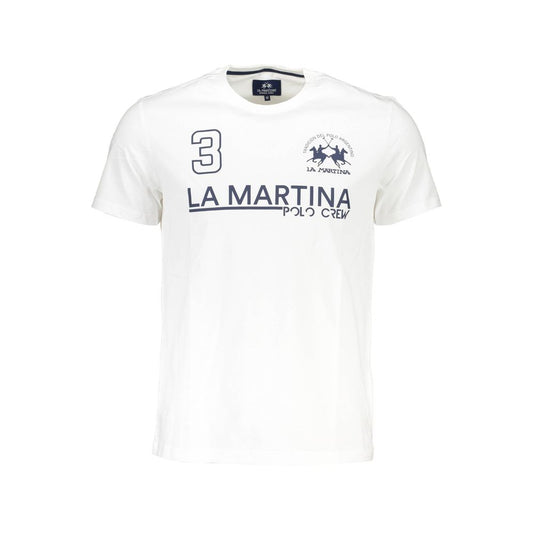 La Martina White Cotton T-Shirt