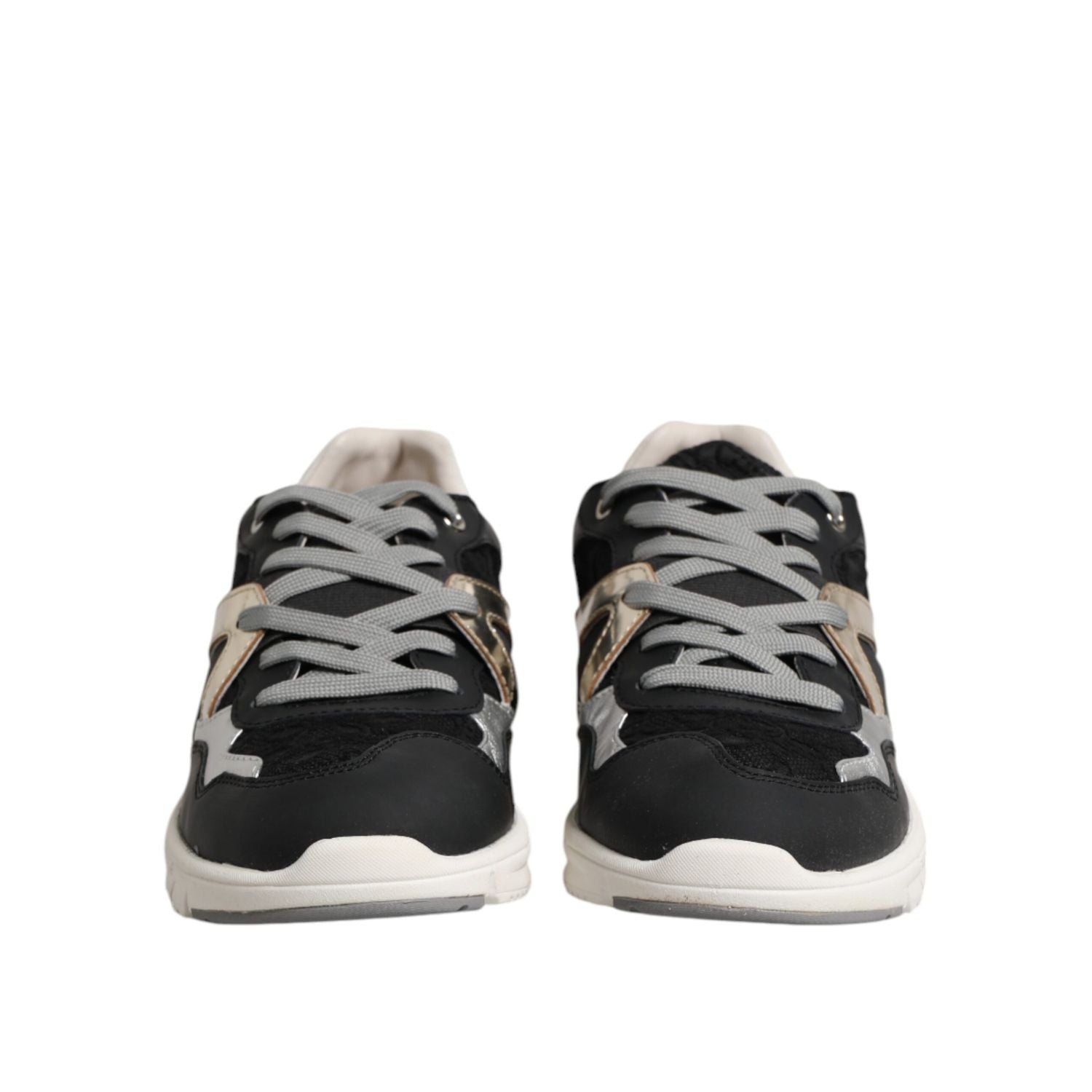 Dolce & Gabbana Multicolor Leather Suede Low Top Sneaker Shoes