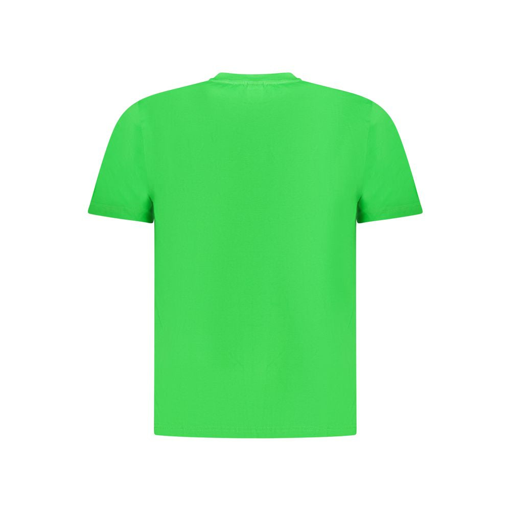 Alt Tag: North Sails Green Cotton Men T-Shirt with short sleeves and crew-neck style, showcasing vibrant green color and iconic logo application.