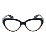 Yohji Yamamoto Black Unisex Glasses Frame in acetate, full-rim cat eye style with plastic demo lenses for versatile fashion.
