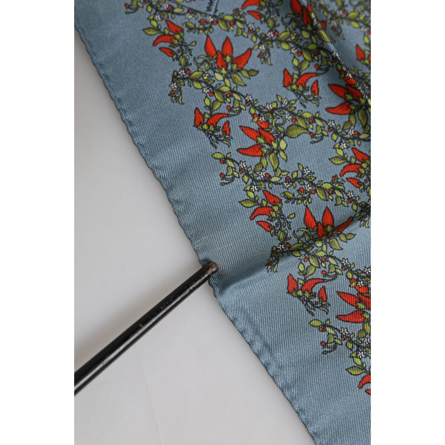 Dolce & Gabbana Gray Chilis Silk Square Men Foulard Scarf