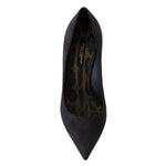 Dolce & Gabbana Gray Suede Leather Stiletto  Shoes Heels