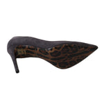 Dolce & Gabbana Gray Suede Leather Stiletto  Shoes Heels