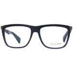 Yohji Yamamoto Black Unisex Glasses Frame with acetate full-rim black design, square shape, and demo lenses. Size 55-16-140.