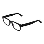 Andy Wolf Black Unisex Glasses Frame in black acetate with full-rim rectangle design, demo lenses, and branded case included.