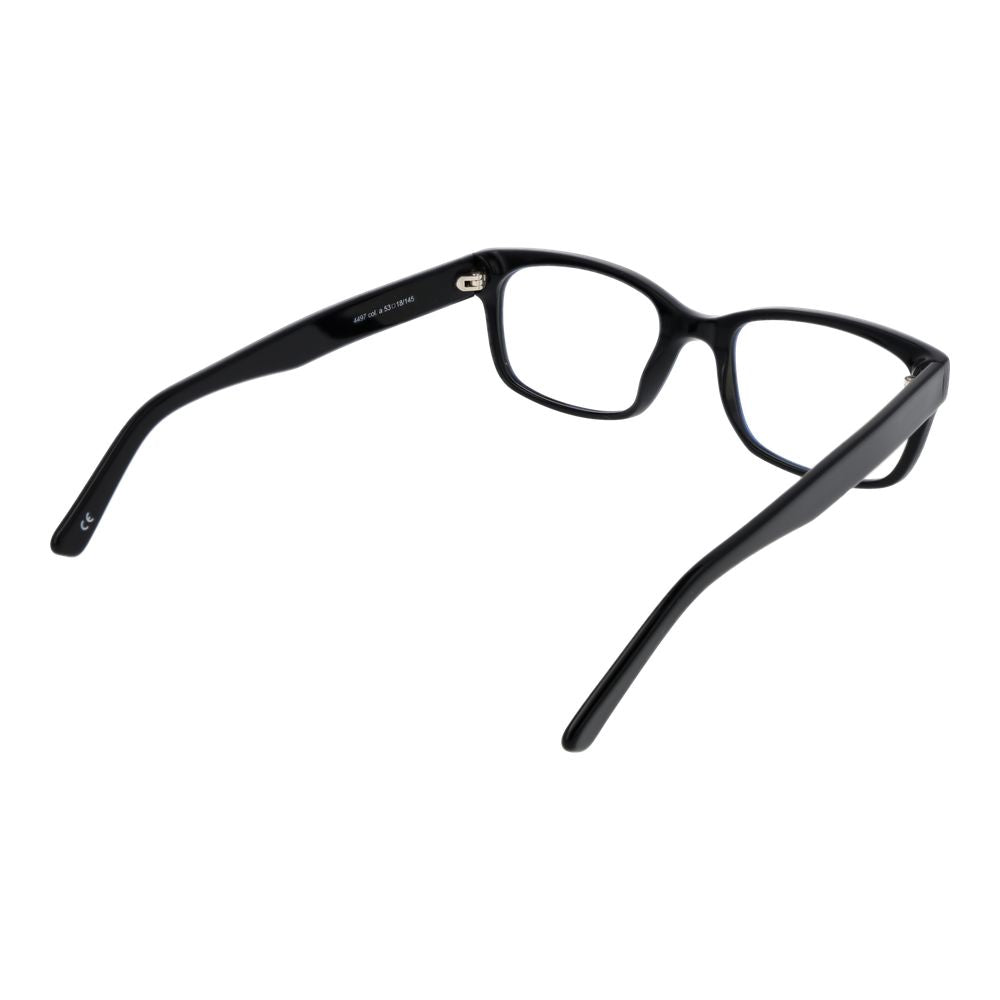 Andy Wolf Black Unisex Glasses Frame full-rim acetate design in black, shown with demo lenses and branded case included.