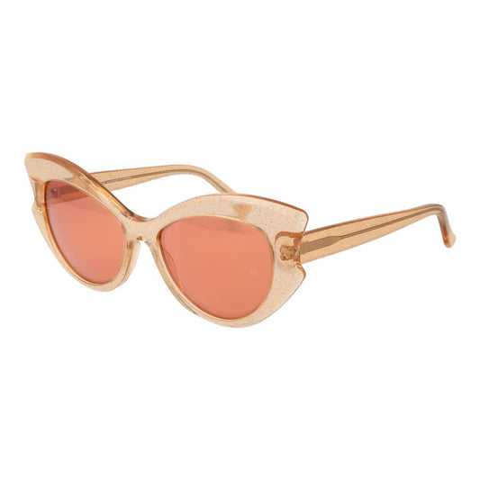 Andy Wolf Orange Unisex Sunglass with cat eye style and mirrored lenses, full-rim acetate frame, 100% UVA & UVB protection.