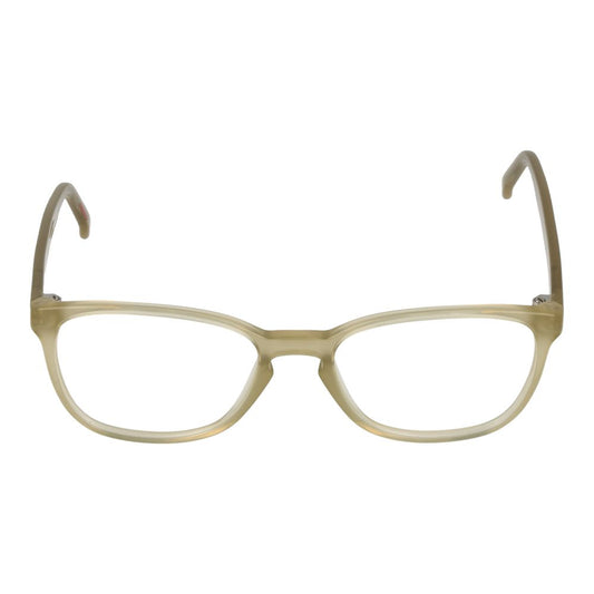 Front view of Andy Wolf Beige Unisex Glasses Frame made of acetate with full-rim style, demo lenses included.