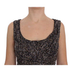 Dolce & Gabbana Dark Silk Shift Gown Full Length Dress