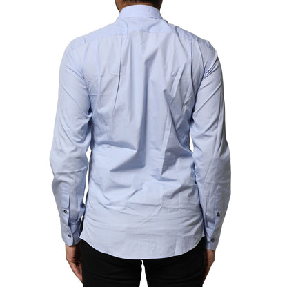Dolce & Gabbana Light Blue Cotton Long Sleeves Dress Shirt