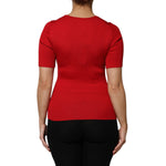 Dolce & Gabbana Red Round Neck Short Sleeves Pullover Top TSH90679-42