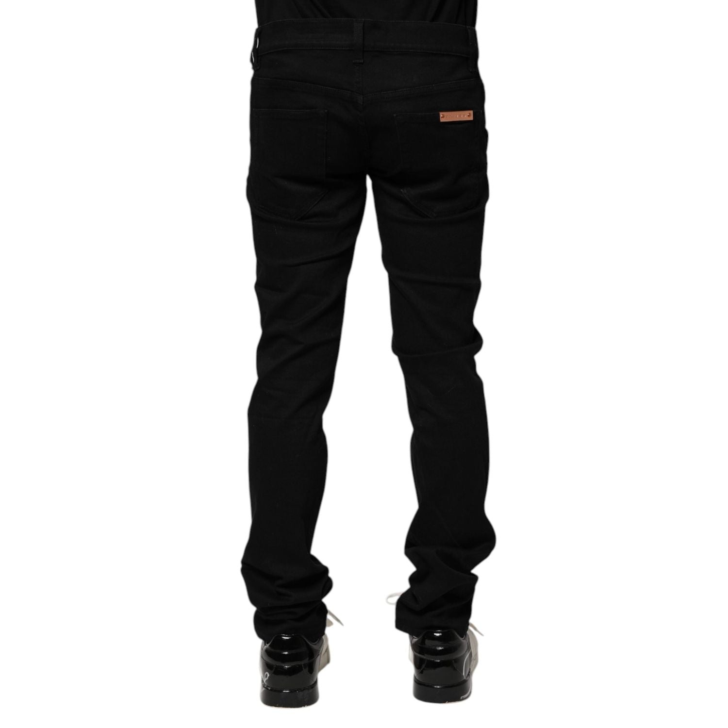 Dolce & Gabbana Black Cotton Skinny Men Denim Jeans