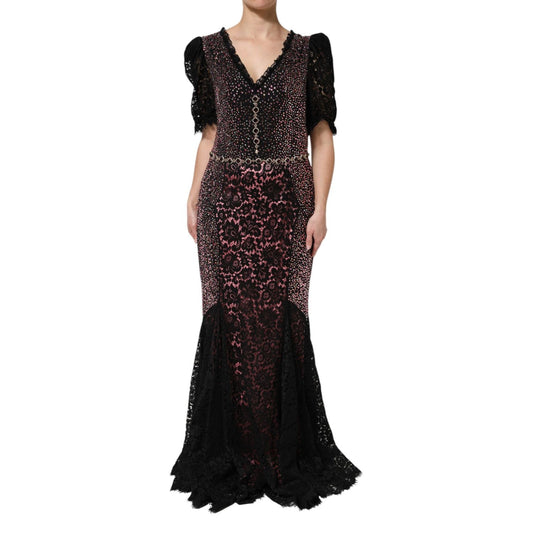 Dolce & Gabbana Multicolor Embellished Mermaid Gown Dress