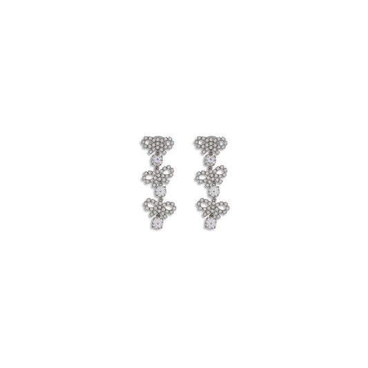 Self-Portrait Dangling Earrings with bows SE-PF25612ESLSILVER-ONE SIZE