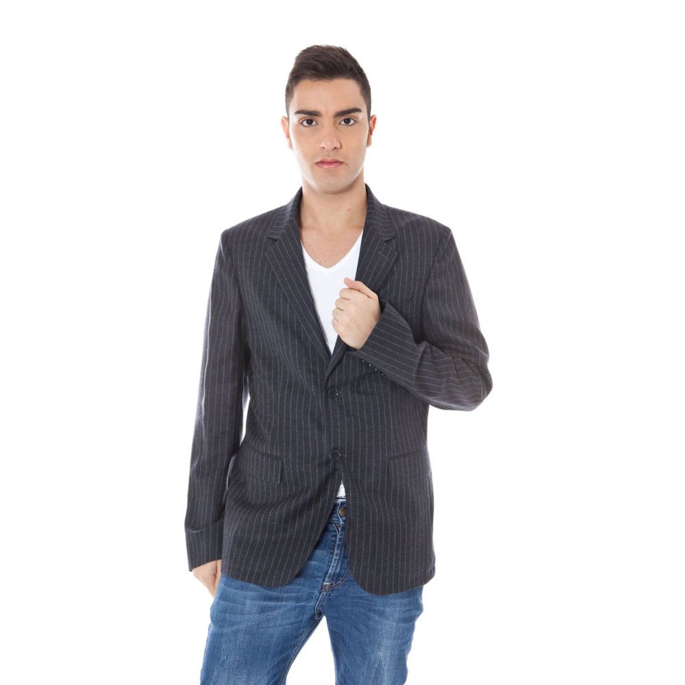 Calvin Klein Gray Wool Jackets & Coat