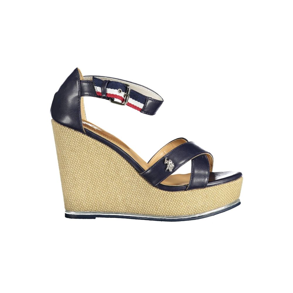U.S. POLO ASSN. Blue Cotton Women Sandal