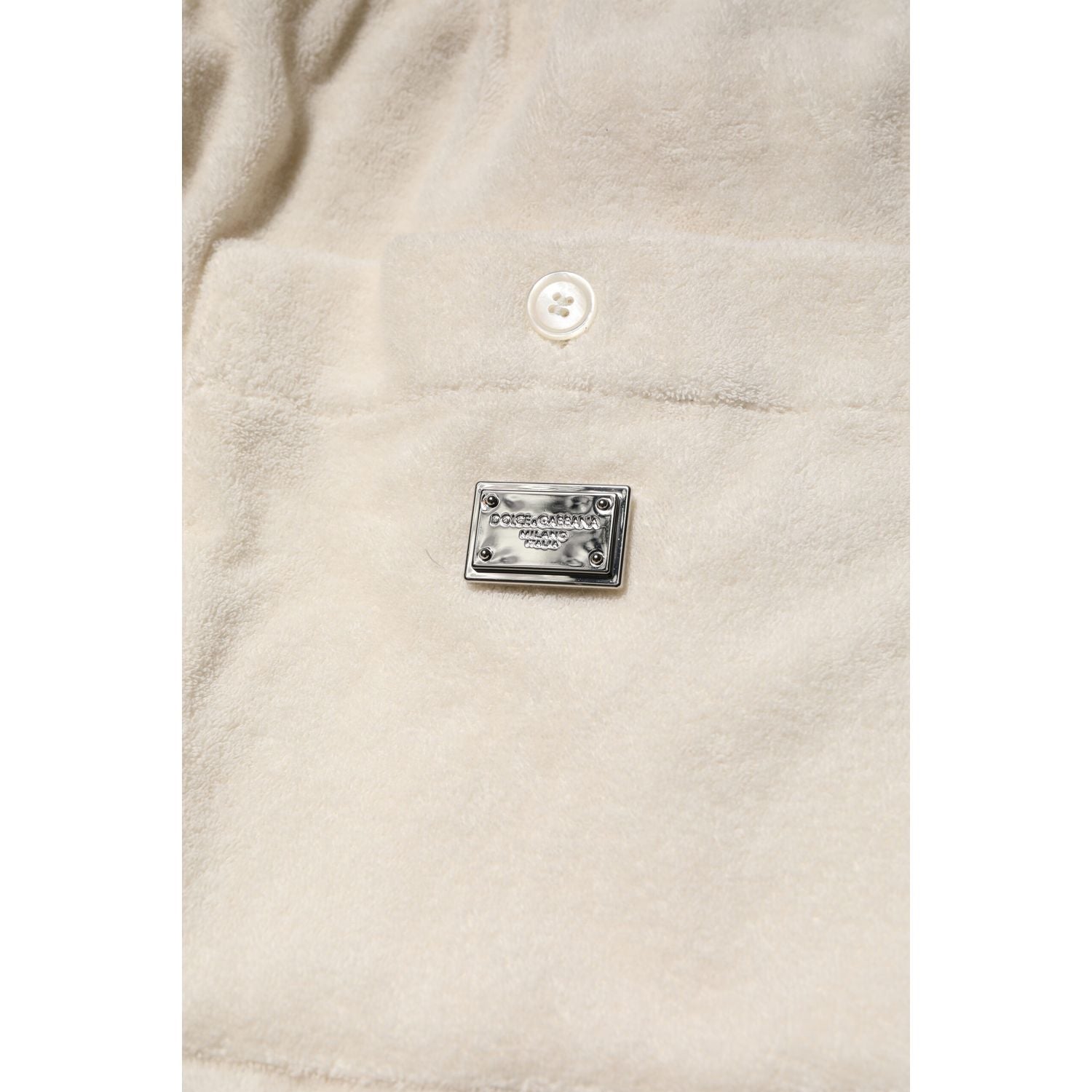 Dolce & Gabbana Ivory Cotton Men Bermuda Sweatshorts Shorts