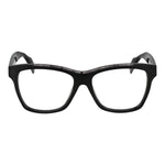 Yohji Yamamoto Black Unisex Glasses Frame in full-rim acetate with demo lenses, size 55-16-145, includes branded soft case.