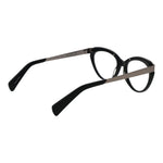 Yohji Yamamoto Gray Unisex Glasses Frame, acetate full-rim cat eye design, grey color, size 53-17-140, demo lenses included.