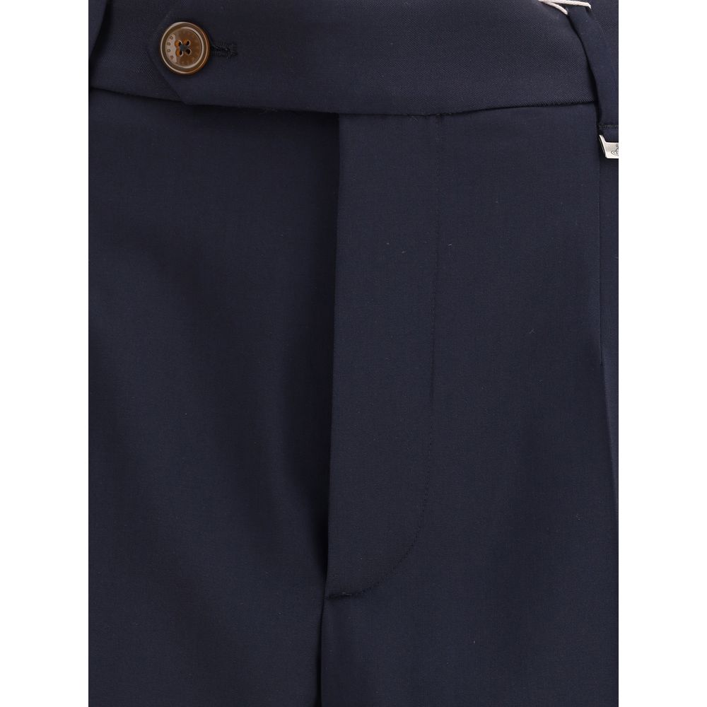 Vivienne Westwood Black Fleece Wool Casual Pants