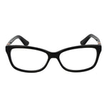 Guess Black Women Glasses Frame, full-rim rectangle acetate eyewear with demo lenses, size 53-14-140, comes with branded case.