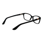 Guess Black Women Glasses Frame in acetate, full-rim rectangle style, lenses width 53mm, featuring demo lenses, includes branded case.
