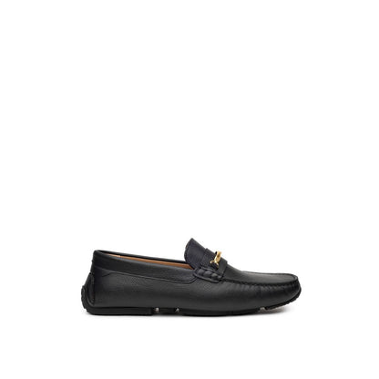 Bally Black Leather Moccassin