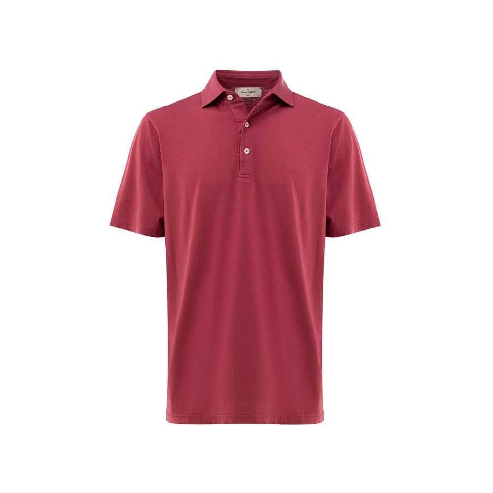 Gran Sasso Red Cotton Polo Shirt