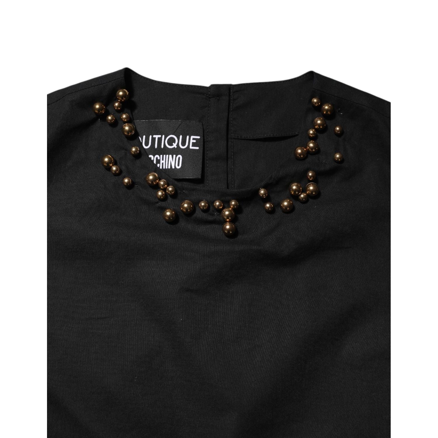 Boutique Moschino Black Cotton Sleeveless Women Tank T-shirt